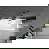 Mexen Cube stačiakampė vonia 180 x 80 cm su apdaila ir 1 sparno širma 100 cm, skaidri, juoda - 550518080X9510000070
