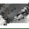 Mexen Cube stačiakampė vonia 180 x 80 cm su apdaila ir vieno skydo 100 cm širma, juodas raštas - 550518080X9510007070