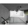 Mexen Cube stačiakampė vonia 180 x 80 cm su apdaila ir 1-durų ekranu 100 cm, juodas raštas - 550518080X9510007077
