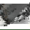 Mexen Cube stačiakampė vonia 170 x 80 cm su apdaila ir 2-jų dalių ekranu 100 cm, juodas raštas - 550517080X9210027070