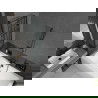 Mexen Cube stačiakampė vonia 170 x 80 cm su apdaila ir 2-jų dalių stumdoma sienele 100 cm, juodas raštas - 550517080X9210027077