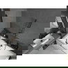 Mexen Cube stačiakampė vonia 170 x 80 cm su apdaila ir dviejų dalių širma 120 cm, skaidri, juoda - 550517080X9212027000
