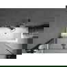 Mexen Cube stačiakampė vonia 180 x 80 cm su apdaila ir dviejų dalių širma 120 cm, juodas raštas - 550518080X92120027070
