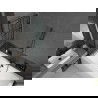 Mexen Cube stačiakampė vonia 180 x 80 cm su dangčiu ir dviejų dalių 120 cm sienele, juodas raštas - 550518080X92120027077