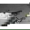 Mexen Cube stačiakampė vonia 170 x 80 cm su korpusu ir vienos dalies ekranu 80 cm, juodas raštas - 550517080X9408117070