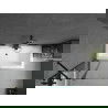 Mexen Cube stačiakampė vonia 180 x 80 cm su apdaila ir vienos dalies 100 cm pertvara, skaidri, juoda - 550518080X9410117000