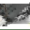 Mexen Cube stačiakampė vonia 180 x 80 cm su apdaila ir 1 sparno 100 cm ekranu, juodas raštas - 550518080X9410117077