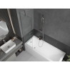 Mexen Cubik stačiakampė vonia 150 x 70 cm su apdaila ir vieno sparno ekranu 50 cm, skaidrus, chromuotas - 550315070X9505000001