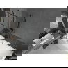 Mexen Cubik stačiakampė vonia 150 x 70 cm su apdaila ir vieno sparno 50 cm pertvara, juodas raštas - 550315070X9505007077