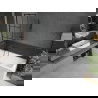 Mexen Cubik stačiakampė vonia 150 x 70 cm su apdaila ir vieno sparno 50 cm pertvara, juodas raštas - 550315070X9505007077