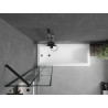 Mexen Cubik stačiakampė vonia 150 x 70 cm su apdaila ir vienos dalies sienele 50 cm, juodas raštas - 550315070X9505007077
