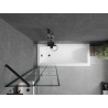 Mexen Cubik stačiakampė vonia 150 x 70 cm su apdaila ir 1 sparno pertvara 60 cm, juodas raštas - 550315070X9506007077