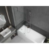 Mexen Cubik stačiakampė vonia 150 x 70 cm su apdaila ir vienų durų 70 cm uždangalu, permatoma, chrominė