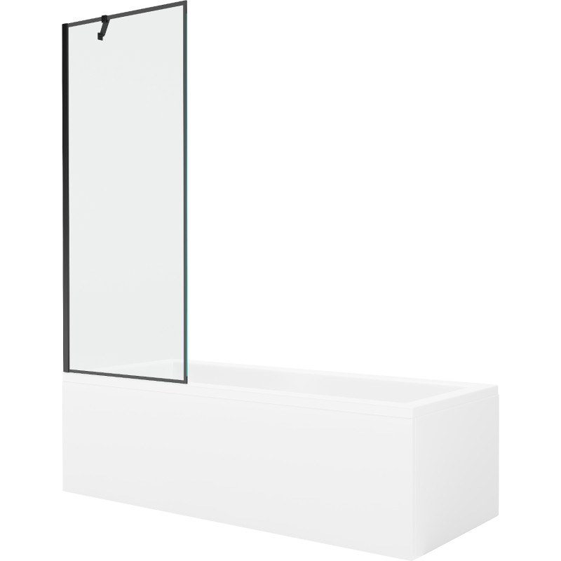 Mexen Cubik stačiakampė vonia 150 x 70 cm su apdaila ir 1 sklende, juodas raštas - 550315070X9507007070
