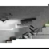 Mexen Cubik prostokampė vonia 150 x 70 cm su apdaila ir 1-duris ekranu 70 cm, juodas raštas - 550315070X9507007070