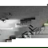 Mexen Cubik stačiakampė vonia 150 x 70 cm su apdaila ir 1-durų pertvara 80 cm, juodas raštas - 550315070X9508007077