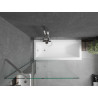 Mexen Cubik stačiakampė vonia 150 x 70 cm su danga ir vienos dalies ekranu 90 cm, skaidrus, chromas - 550315070X9509000001