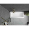 Mexen Cubik stačiakampė vonia 150 x 70 cm su apdaila ir vienos dalies 90 cm ekranu, skaidri, auksinė - 550315070X9509000050