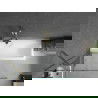 Mexen Cubik stačiakampė vonia 150 x 70 cm su apdaila ir vienos dalies širma 90 cm, skaidri, auksinė - 550315070X9509000050
