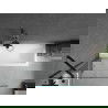Mexen Cubik stačiakampė vonia, 150 x 70 cm, su korpusu ir vienos dalies 90 cm ekranu, skaidrus, juodas - 550315070X9509000070