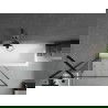 Mexen Cubik stačiakampė vonia 150 x 70 cm su apdaila ir vienos dalies ekranu 90 cm, juodas raštas - 550315070X9509007070