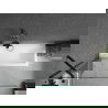 Mexen Cubik stačiakampė vonia 150 x 70 cm su apdaila ir vienos durų 100 cm sienele, skaidri, juoda - 550315070X9510000070