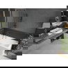 Mexen Cubik stačiakampė vonia 160 x 70 cm su apdaila ir 1 durų 50 cm sienele, juodas raštas - 550316070X9505007070