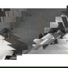 Mexen Cubik stačiakampė vonia 160 x 70 cm su apdaila ir 1-durų ekranu 60 cm, skaidri, auksinė - 550316070X9506000050