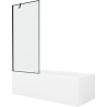 Mexen Cubik stačiakampė vonia 160 x 70 cm su korpusu ir vienos dalies ekranu 80 cm, juodos spalvos raštas - 550316070X950800707?