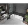 Mexen Cubik stačiakampė vonia 160 x 70 cm su apdaila ir vienvėriu sieneliu 80 cm, juodas raštas - 550316070X9508007077