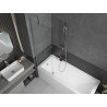Mexen Cubik stačiakampė vonia 170 x 70 cm su apdaila ir vieno sparno pertvara 60 cm, skaidri, chromas - 550317070X9506000001