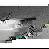 Mexen Cubik stačiakampė vonia 170 x 70 cm su apdaila ir vienos dalies 60 cm pertvara, skaidri, juoda - 550317070X9506000070