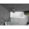 Mexen Cubik stačiakampė vonia 170 x 70 cm su apdaila ir 1-durio 70 cm pertvara, permatoma, chromuota - 550317070X9507000001