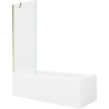 Mexen Cubik stačiakampė vonia 170 x 70 cm su apdaila ir vienos dalies 70 cm ekranu, skaidrus, auksinis - 550317070X9507000050