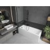 Mexen Cubik stačiakampė vonia 170 x 70 cm su apdaila ir vienos dalies 70 cm dušo siena, permatoma, juoda - 550317070X9507000070