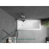 Mexen Cubik stačiakampė vonia 170 x 70 cm su apdaila ir 1 durų 80 cm širma, skaidri, chromas - 550317070X9508000001