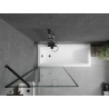 Mexen Cubik stačiakampė vonia 170 x 70 cm su apdaila ir vieno sparno 80 cm ekranu, juodas raštas - 550317070X9508007070