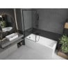 Mexen Cubik stačiakampė vonia 170 x 70 cm su apdaila ir 1-duris 80 cm ekranu, juodas raštas - 550317070X9508007070
