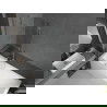 Mexen Cubik stačiakampė vonia 170 x 70 cm su apdaila ir 1-durų pertvara 90 cm, skaidrus, chromas - 550317070X9509000001