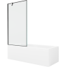 Mexen Cubik stačiakampė vonia 170 x 70 cm su apdaila ir 1 durų ekranu 90 cm, juodas raštas - 550317070X9509007070