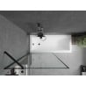 Mexen Cubik stačiakampė vonia 170 x 70 cm su apdaila ir vieno lapo ekranu 90 cm, juodas raštas - 550317070X9509007070