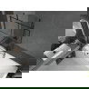 Mexen Cubik stačiakampė vonia 170 x 70 cm su apdaila ir viengubu širmos 100 cm, juoda rašto - 550317070X9510007077