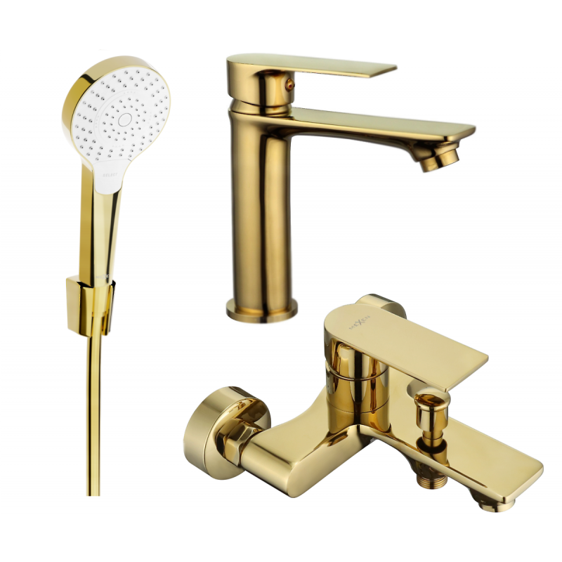 Mexen Royo R05 vonios rinkinys, auksinis - 72203R05-50