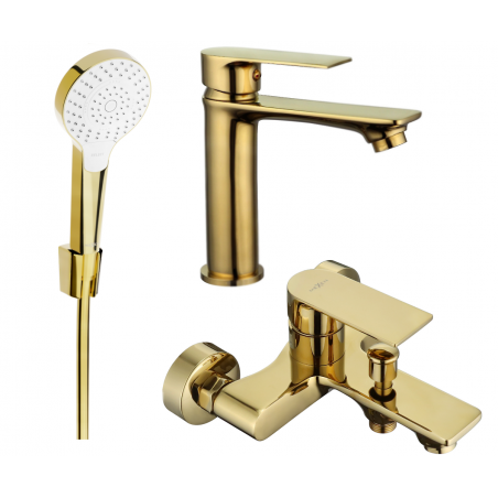 Mexen Royo R05 vonios rinkinys, auksinis - 72203R05-50
