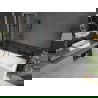 Mexen Cubik stačiakampė vonia 150 x 70 cm su danga ir 2-dalių 80 cm ekranu, juodas raštas - 550315070X9208027077