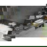 Mexen Cubik stačiakampė vonia 150 x 70 cm su korpusu ir 2-dalių sienele 100 cm, permatomas, auksinis - 550315070X9210025000