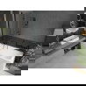 Mexen Cubik stačiakampė vonia 150 x 70 cm su korpusu ir 2-dalių 100 cm paravanu, permatomas, juodas - 550315070X9210027000