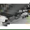 Mexen Cubik stačiakampė vonia 150 x 70 cm su apdaila ir 2-durų 120 cm pertvara, skaidri, juoda - 550315070X9212027000