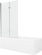 Mexen Cubik stačiakampė vonia 160 x 70 cm su apdaila ir 2-dalių spinta 100 cm, skaidri, chromuota - 550316070X9210020100
