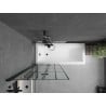 Mexen Cubik stačiakampė vonia 170 x 70 cm su apdaila ir 2-durų ekranu 80 cm, juodas raštas - 550317070X9208027077